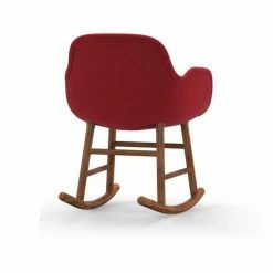 Normann Copenhagen Normann Rocking Walnut Schaukelstuhl Textil-gepolstert Steelcut - H 73 X B 56 X T 67 Cm - Red 553 -Leitmotiv Shop unnamed file 1959