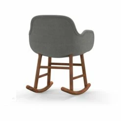 Normann Copenhagen Normann Rocking Walnut Schaukelstuhl Textil-gepolstert Remix - H 73 X B 56 X T 67 Cm - Grey 123 -Leitmotiv Shop unnamed file 1964