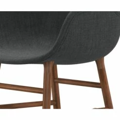 Normann Copenhagen Normann Rocking Walnut Schaukelstuhl Textil-gepolstert Remix - H 73 X B 56 X T 67 Cm - Dark Grey 163 -Leitmotiv Shop unnamed file 1969