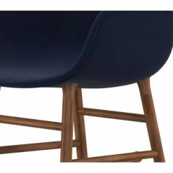Normann Copenhagen Normann Rocking Walnut Schaukelstuhl Textil-gepolstert Remix - H 73 X B 56 X T 67 Cm - Blue 773 -Leitmotiv Shop unnamed file 1974