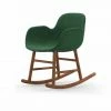 Normann Copenhagen Normann Rocking Walnut Schaukelstuhl Textil-gepolstert Remix - H 73 X B 56 X T 67 Cm - Green - 982 -Leitmotiv Shop unnamed file 1976