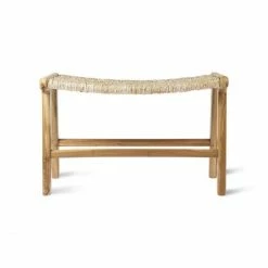 HK Living Lounge Hocker - 65x40x41,5 Cm - Natural