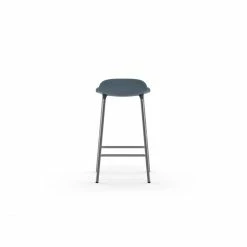 Normann Copenhagen Form Barstuhl Chrome - Sitzhöhe 65 Cm - B 43 X T 43 Cm - Blue -Leitmotiv Shop unnamed file 201