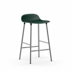 Normann Copenhagen Form Barstuhl Chrome - Sitzhöhe 65 Cm - B 43 X T 43 Cm - Green
