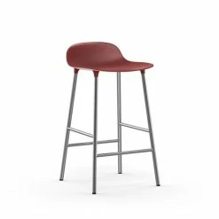 Normann Copenhagen Form Barstuhl Chrome - Sitzhöhe 65 Cm - B 43 X T 43 Cm - Red