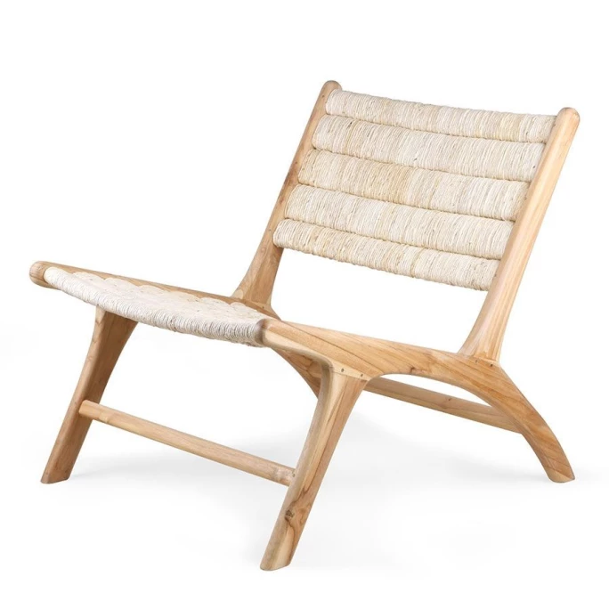 HK Living Lounge Sessel - 65x75x70 Cm - Natural 3 HK Living Lounge Sessel - 65x75x70 Cm - Natural