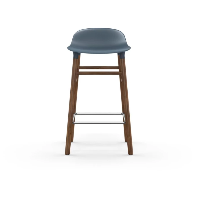 Normann Copenhagen Form Barstuhl Walnut - Sitzhöhe 65 Cm - B 43 X T 43 Cm - Blue 4 Normann Copenhagen Form Barstuhl Walnut - Sitzhöhe 65 Cm - B 43 X T 43 Cm - Blue – Bild 2