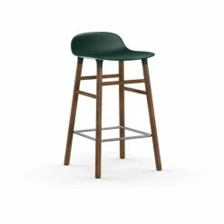 Normann Copenhagen Form Barstuhl Walnut - Sitzhöhe 65 Cm - B 43 X T 43 Cm - Green