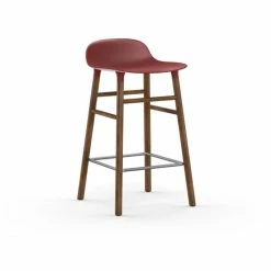 Normann Copenhagen Form Barstuhl Walnut - Sitzhöhe 65 Cm - B 43 X T 43 Cm - Red