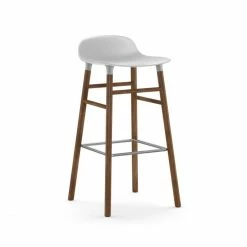 Normann Copenhagen Form Barstuhl Walnut - Sitzhöhe 75 Cm - B 44 X T 44 Cm - White