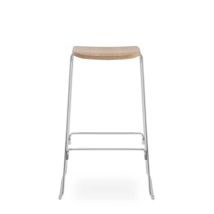 Normann Copenhagen Just Barstool Barhocker - 65 X 46,5 X 40 Cm - Sitzhöhe 65 Cm - Oak/Chrome 4 Normann Copenhagen Just Barstool Barhocker - 65 X 46,5 X 40 Cm - Sitzhöhe 65 Cm - Oak/Chrome – Bild 2