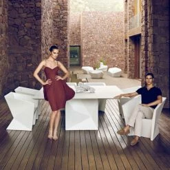 Vondom FAZ OTTOMAN RGB LED Chaiselongue - 90x85x32 Cm - Eis + RGB LED -Leitmotiv Shop unnamed file 2432