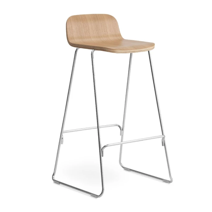 Normann Copenhagen Just Barstool Barhocker Mit Lehne - 90 X 47,5 X 44 Cm - Sitzhöhe 75 Cm - Oak/Chrome 3 Normann Copenhagen Just Barstool Barhocker Mit Lehne - 90 X 47,5 X 44 Cm - Sitzhöhe 75 Cm - Oak/Chrome