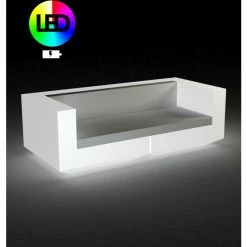Vondom VELA Sofa - 220x100x72 Cm - Eis + RGB LED + Akku -Leitmotiv Shop unnamed file 2481
