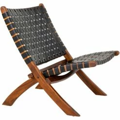 House Nordic Perugia Klappstuhl - 74,5x66x73 Cm - Schwarz, Natur -Leitmotiv Shop unnamed file 2491