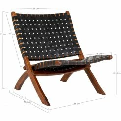 House Nordic Perugia Klappstuhl - 74,5x66x73 Cm - Schwarz, Natur -Leitmotiv Shop unnamed file 2493