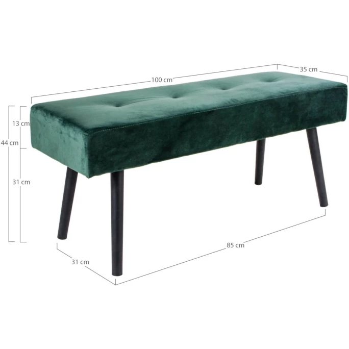 House Nordic Skiby Sitzbank - 35x100x44 Cm - Grün 6 House Nordic Skiby Sitzbank - 35x100x44 Cm - Grün – Bild 4