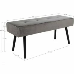 House Nordic Skiby Sitzbank - 35x100x44 Cm - Velvet Grau -Leitmotiv Shop unnamed file 2511