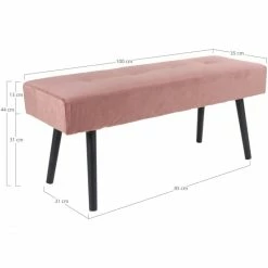 House Nordic Skiby Sitzbank - 35x100x44 Cm - Rose 11 House Nordic Skiby Sitzbank - 35x100x44 Cm - Rose -Leitmotiv Shop unnamed file 2515