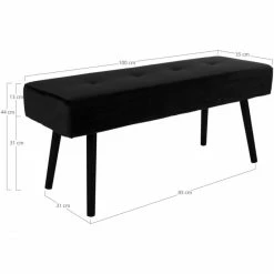 House Nordic Skiby Sitzbank - 35x100x44 Cm - Schwarz -Leitmotiv Shop unnamed file 2521