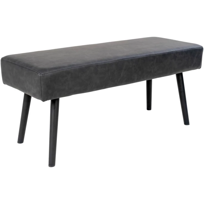 House Nordic Skiby Sitzbank - 35x100x44 Cm - Dunkelgraues Kunstleder 4 House Nordic Skiby Sitzbank - 35x100x44 Cm - Dunkelgraues Kunstleder – Bild 2