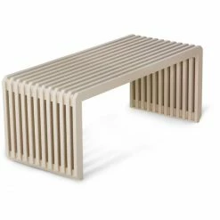 HK Living Slatted Bench Element Bank - 96x43x39,5 Cm - Cream