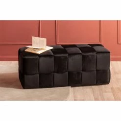 Leitmotiv Weaved Sitzbank - 39x100 Cm - Höhe 38 Cm - Schwarz -Leitmotiv Shop unnamed file 2597