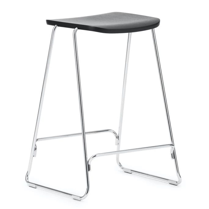 Normann Copenhagen Just Barstool Barhocker - H 65 x L 46,5 x D 40 cm - Sitzhöhe 65 cm - Chrome/ Black Normann Copenhagen Just Barstool Barhocker - H 65 X L 46,5 X D 40 Cm - Sitzhöhe 65 Cm - Chrome/ Black -Leitmotiv Shop unnamed file 342