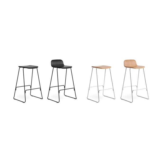 Normann Copenhagen Just Barstool Barhocker - H 65 x L 46,5 x D 40 cm - Sitzhöhe 65 cm - Chrome/ Black Normann Copenhagen Just Barstool Barhocker - H 65 X L 46,5 X D 40 Cm - Sitzhöhe 65 Cm - Chrome/ Black -Leitmotiv Shop unnamed file 344
