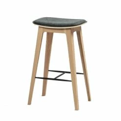 SACKit Nordic Barhocker DUNES Mit Kreuznaht - 73x46x33.5 Cm - Anthrazit