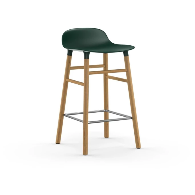 Normann Copenhagen Form Barstuhl Oak - Sitzhöhe 65 Cm - B 43 X T 43 Cm - Green 3 Normann Copenhagen Form Barstuhl Oak - Sitzhöhe 65 Cm - B 43 X T 43 Cm - Green
