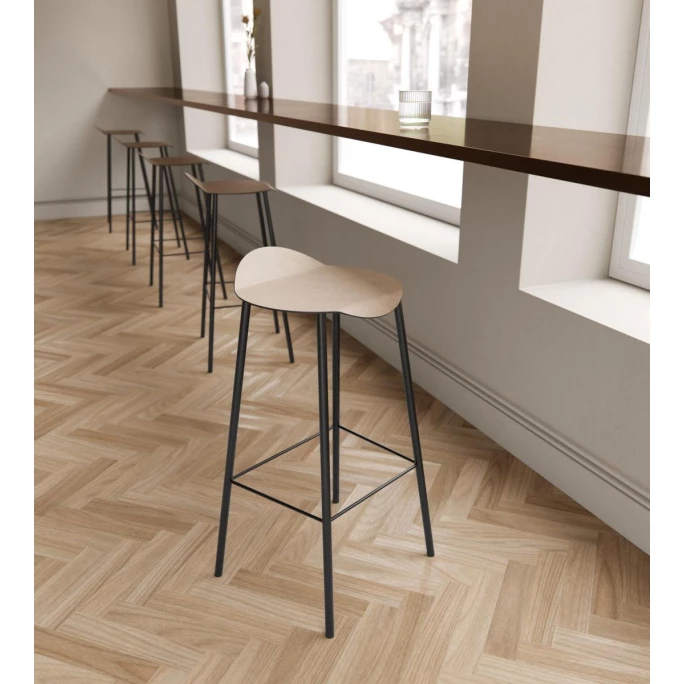 Lind DNA Flamingo High Barhocker - 40x75 Cm - Warm Grey/black 4 Lind DNA Flamingo High Barhocker - 40x75 Cm - Warm Grey/black – Bild 2