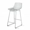 HK Living Wire Bar Stool Barhocker - 2er-Set - 2 Stühle à B 42 X T 56 X H 86 Cm - Silberfarbig -Leitmotiv Shop unnamed file 396
