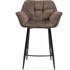 Riviera Maison Rivièra Maison Carnaby Barhocker - 67x60x96,5 Cm - Truffle