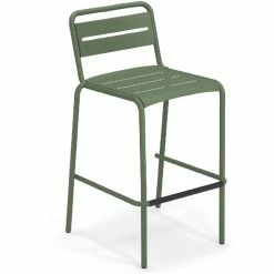 Emu STAR Barhocker 4er Set - 4 Barhocker à 105 X 56 X 59 Cm - Militärgrün