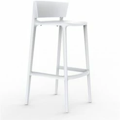 Vondom AFRICA Barhocker - 4er Set - 4er Set - 48x48x95 Cm - Weiß
