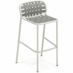 Emu YARD Barhocker 2er Set - 2 Barhocker à 95 X 50,5 X 50,5 Cm - Weiß-grau/grün