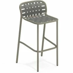 Emu YARD Barhocker 2er Set - 2 Barhocker à 95 X 50,5 X 50,5 Cm - Hellgrau/grau-grün