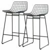 HK Living Wire Bar Stool Barhocker - 2 Hocker - B 47 X T 42 X H 89 Cm - Black -Leitmotiv Shop unnamed file 7