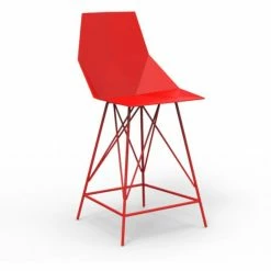 Vondom FAZ Barhocker - 4er Set - 4er Set - 48x51x102 Cm - Rot