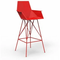 Vondom FAZ Barhocker - 4er Set - 4er Set - 57x51x111 Cm - Rot