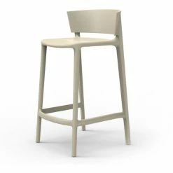 Vondom AFRICA Thekenhocker - 4er Set - 4er Set - 48x47x85 Cm - Ecru