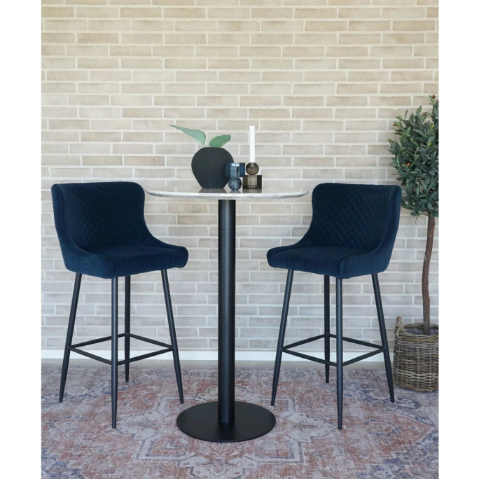 House Nordic Dallas Barhocker - 56x48x105 Cm - Dunkelblau 8 House Nordic Dallas Barhocker - 56x48x105 Cm - Dunkelblau – Bild 6