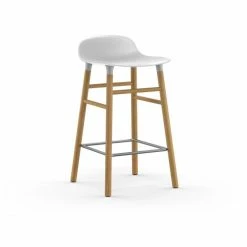 Normann Copenhagen Form Barstuhl Oak - Sitzhöhe 75 Cm - B 44 X T 44 Cm - White