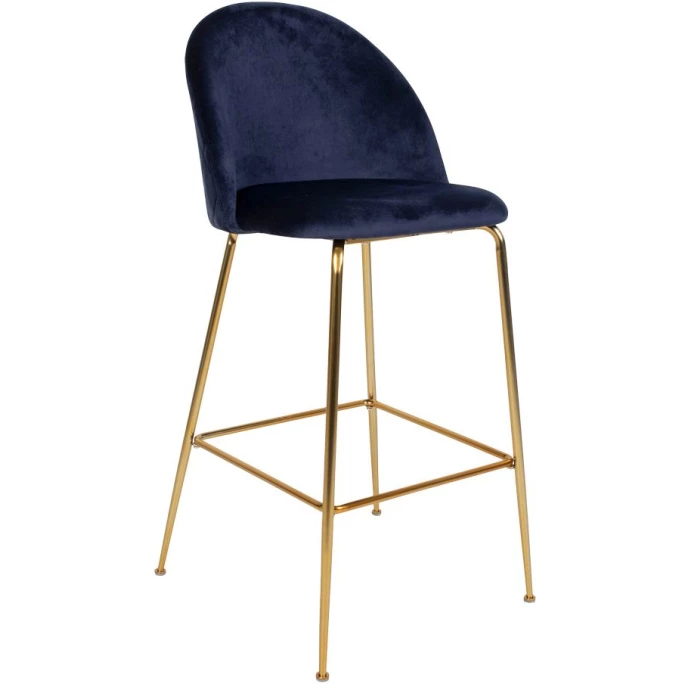 House Nordic Lausanne Barhocker 2er-Set - 2er-Set - 60x55x108 Cm - Blau - Mit Messing-Beinen 3 House Nordic Lausanne Barhocker 2er-Set - 2er-Set - 60x55x108 Cm - Blau - Mit Messing-Beinen