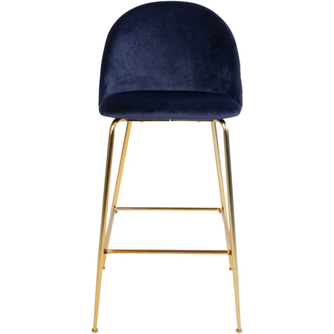 House Nordic Lausanne Barhocker 2er-Set - 2er-Set - 60x55x108 Cm - Blau - Mit Messing-Beinen 4 House Nordic Lausanne Barhocker 2er-Set - 2er-Set - 60x55x108 Cm - Blau - Mit Messing-Beinen – Bild 2