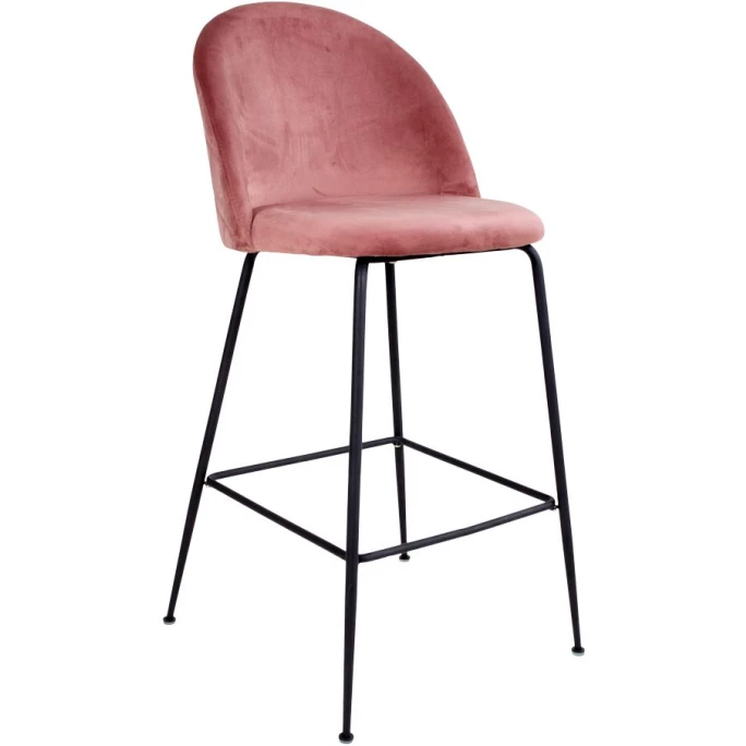 House Nordic Lausanne Barhocker 2er-Set - 2er-Set - 60x55x108 Cm - Rose - Mit Schwarzen Stuhlbeinen 3 House Nordic Lausanne Barhocker 2er-Set - 2er-Set - 60x55x108 Cm - Rose - Mit Schwarzen Stuhlbeinen