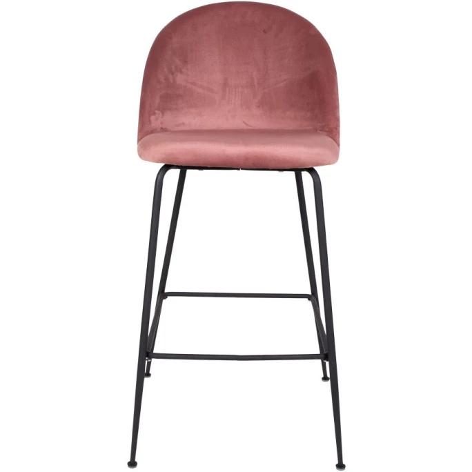 House Nordic Lausanne Barhocker 2er-Set - 2er-Set - 60x55x108 Cm - Rose - Mit Schwarzen Stuhlbeinen 4 House Nordic Lausanne Barhocker 2er-Set - 2er-Set - 60x55x108 Cm - Rose - Mit Schwarzen Stuhlbeinen – Bild 2