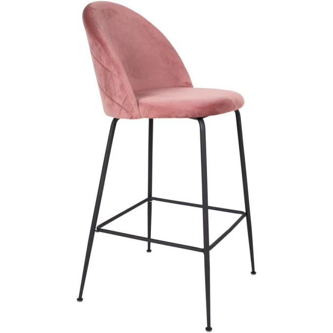 House Nordic Lausanne Barhocker 2er-Set - 2er-Set - 60x55x108 Cm - Rose - Mit Schwarzen Stuhlbeinen 5 House Nordic Lausanne Barhocker 2er-Set - 2er-Set - 60x55x108 Cm - Rose - Mit Schwarzen Stuhlbeinen – Bild 3