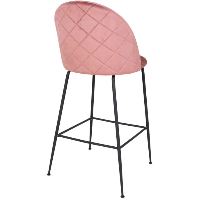 House Nordic Lausanne Barhocker 2er-Set - 2er-Set - 60x55x108 Cm - Rose - Mit Schwarzen Stuhlbeinen 6 House Nordic Lausanne Barhocker 2er-Set - 2er-Set - 60x55x108 Cm - Rose - Mit Schwarzen Stuhlbeinen – Bild 4